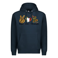 Navy Peace Love Mexicana Premium Hoodie - RanaPortraitStore