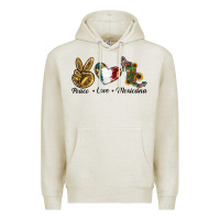 Oatmeal Heather Peace Love Mexicana Premium Hoodie - RanaPortraitStore