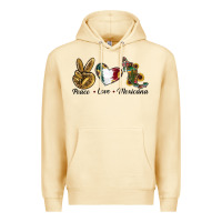 Pina Colada Peace Love Mexicana Premium Hoodie - RanaPortraitStore