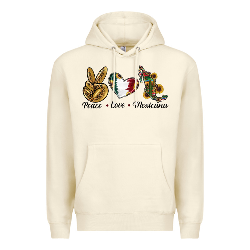 Peace Love Mexicana Premium Hoodie by RanaPortraitStore | Teevron