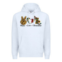 White Peace Love Mexicana Premium Hoodie - RanaPortraitStore