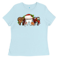 Baby Blue Christmas teeth dentist Ladies Tee - Jasminsmagicworld
