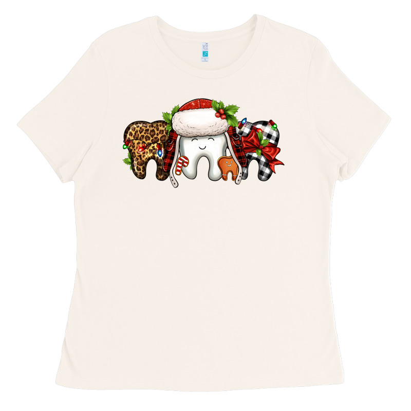 Christmas Teeth Dentist Ladies Tee by Jasminsmagicworld | Teevron