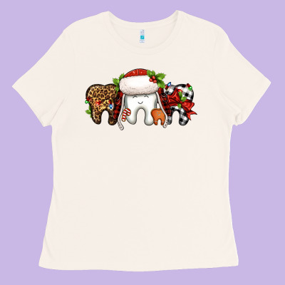 Christmas Teeth Dentist Ladies Tee Designed By Jasminsmagicworld