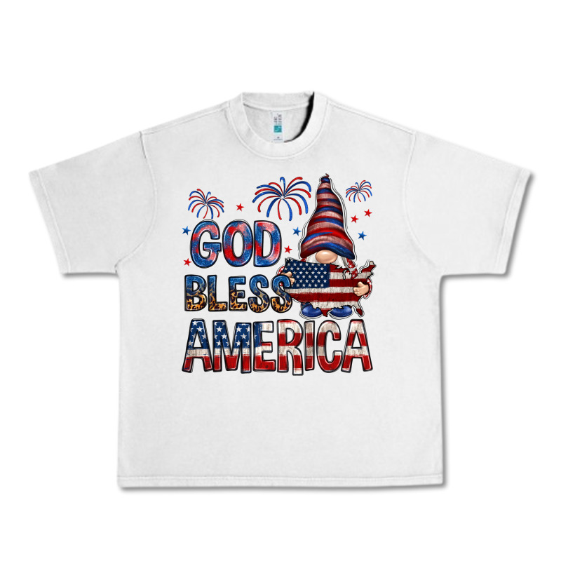 God Bless America With Gnome 4th Of July Urban Heavy Tee by HowdyJamesFarm | Teevron