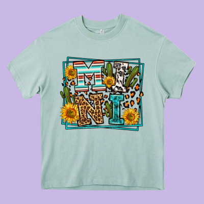 Western Leopard Mini Heavy Core Tee Designed By Lillyallendesigns