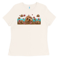 Bone floral cockapoo Ladies Tee - Jasminsmagicworld