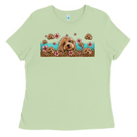 Matcha floral cockapoo Ladies Tee - Jasminsmagicworld