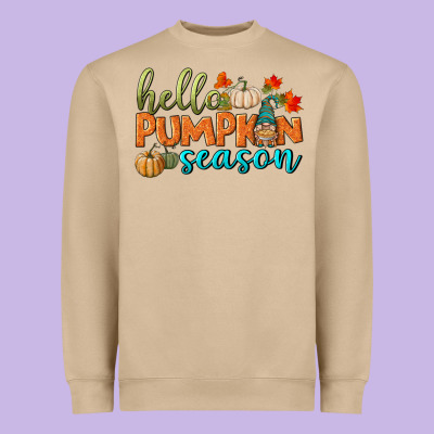 Hello Pumpkin Season Heavyweight Sweatshirt Designed By Bundleandbundleshop