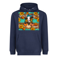 Navy Cow fall pumpkin Heavyweight Hoodie - Artiststas