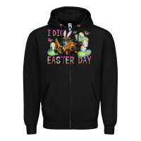 Black I Dig Easter Day Zipper Hoodie - CowhideDigitalArt