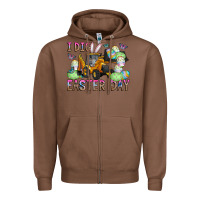 Chestnut I Dig Easter Day Zipper Hoodie - CowhideDigitalArt