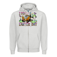 Dove Grey I Dig Easter Day Zipper Hoodie - CowhideDigitalArt