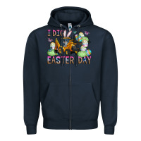Navy I Dig Easter Day Zipper Hoodie - CowhideDigitalArt