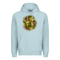 Blue Mist camouflage and leopard patch Premium Hoodie - BundleAndBundleShop