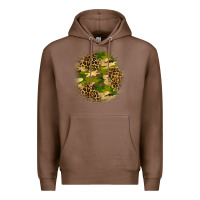 Chestnut camouflage and leopard patch Premium Hoodie - BundleAndBundleShop