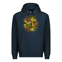 Navy camouflage and leopard patch Premium Hoodie - BundleAndBundleShop
