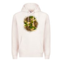 Pale Pink camouflage and leopard patch Premium Hoodie - BundleAndBundleShop
