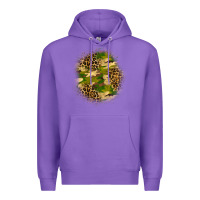 Purple camouflage and leopard patch Premium Hoodie - BundleAndBundleShop
