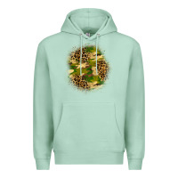 Seafoam camouflage and leopard patch Premium Hoodie - BundleAndBundleShop