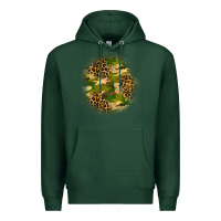 Sports Green camouflage and leopard patch Premium Hoodie - BundleAndBundleShop