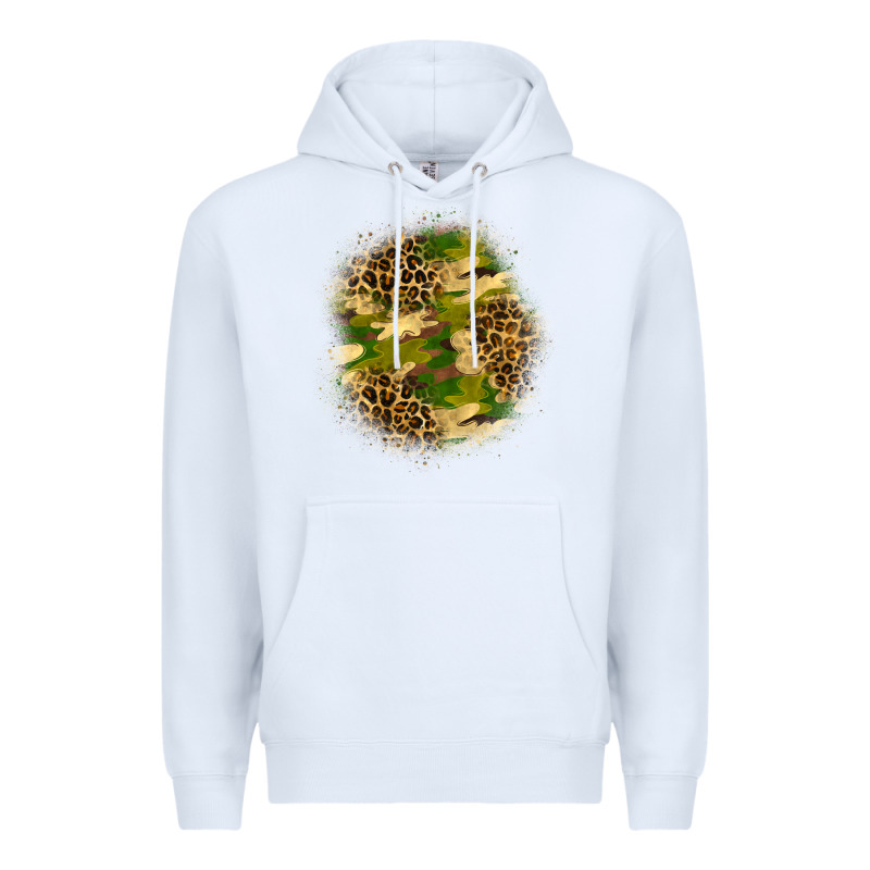 Camouflage And Leopard Patch Premium Hoodie by BundleAndBundleShop | Teevron