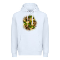 White camouflage and leopard patch Premium Hoodie - BundleAndBundleShop