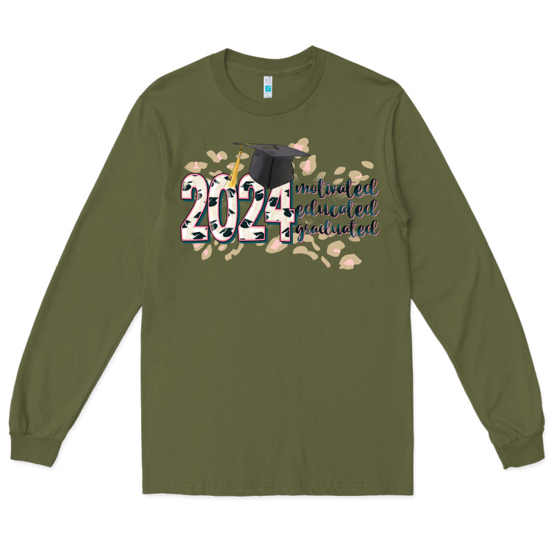 2024 Motivated Educated Graduated Long Sleeve Tee by CowGirlArtShop | Teevron