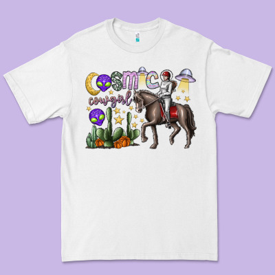 Cosmic Cowgirl Premium Tee Designed By Sublimationcraftshop