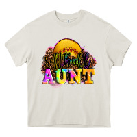 Cream softball aunt Heavy Core Tee - LillyAllenDesigns
