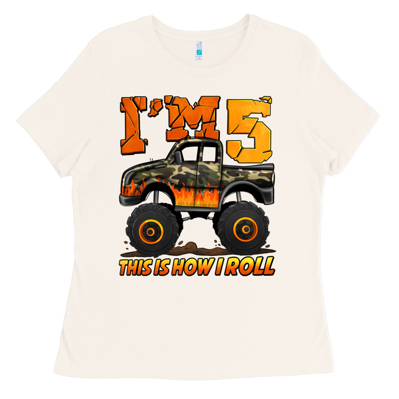 I'm Five This Is How I Roll Monster Truck Birthday Ladies Tee by Jasminsmagicworld | Teevron