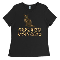Black Real Men Love Cats Ladies Tee - Bettercallsaul
