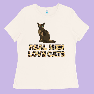 Real Men Love Cats Ladies Tee Designed By Bettercallsaul