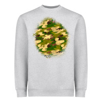 Heather Grey camouflage patch Heavyweight Sweatshirt - BundleAndBundleShop