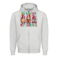 Dove Grey 100 days with my gnomies Zipper Hoodie - RacoonDesign