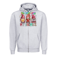 Heather Grey 100 days with my gnomies Zipper Hoodie - RacoonDesign