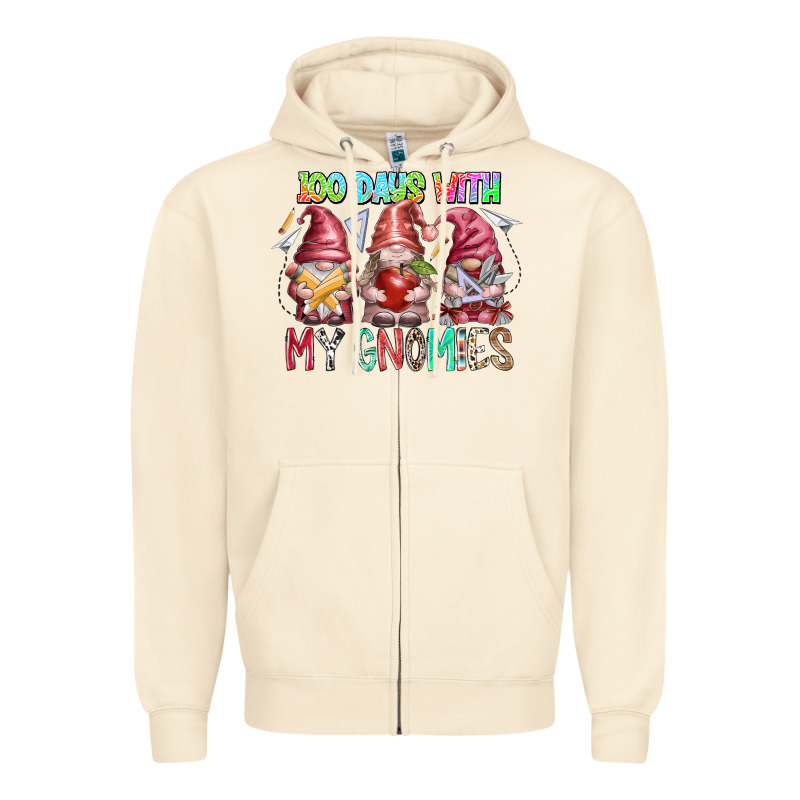 100 Days With My Gnomies Zipper Hoodie by RacoonDesign | Teevron