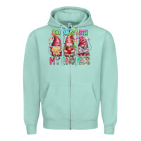 Seafoam 100 days with my gnomies Zipper Hoodie - RacoonDesign