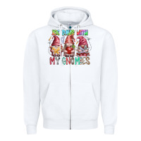 White 100 days with my gnomies Zipper Hoodie - RacoonDesign