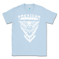 Dusty Blue American Fighter 3 Classic Tee - lanVoArt