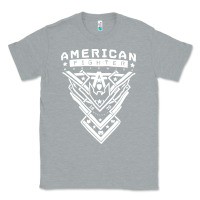 Heather Grey American Fighter 3 Classic Tee - lanVoArt