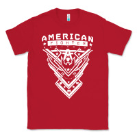 Red American Fighter 3 Classic Tee - lanVoArt