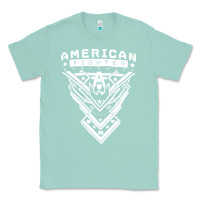 Seafoam American Fighter 3 Classic Tee - lanVoArt