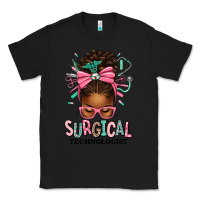 Black Surgical Technologist Afro Messy Bun Classic Tee - texasbilliewilder