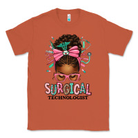 Copper Surgical Technologist Afro Messy Bun Classic Tee - texasbilliewilder
