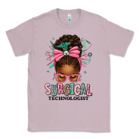 Lilac Surgical Technologist Afro Messy Bun Classic Tee - texasbilliewilder