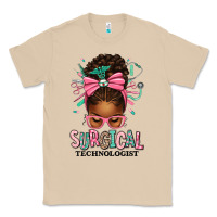 Mushroom Surgical Technologist Afro Messy Bun Classic Tee - texasbilliewilder