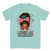 Surgical Technologist Afro Messy Bun Classic Tee | Teevron