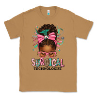 Toasted Coconut Surgical Technologist Afro Messy Bun Classic Tee - texasbilliewilder