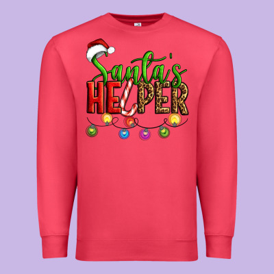 Santa's Helper Christmas Premium Sweatshirt Designed By Artiststas